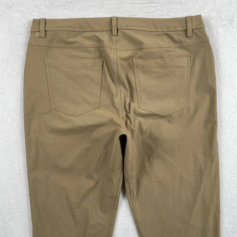 Lululemon ABC Pant Men 36x29 Beige Tan Slim Fit Warpstreme Chino Office Golf